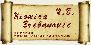 Miomira Brebanović vizit kartica